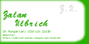 zalan ulbrich business card
